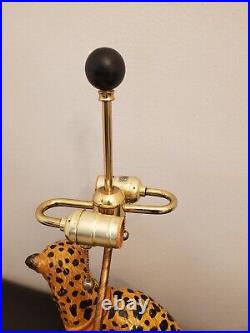 Vintage Cheetah Figural Table Lamp