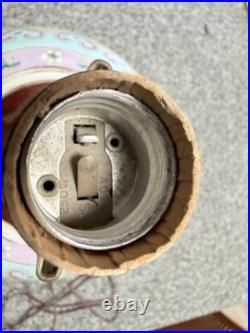 Vintage Chinese Famille Rose Porcelain Table Lamp 17 Hand Painted