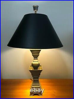 Vintage Chinese Pewter Table Lamp, 27 1/2 Tall, 18 1/2 Tall (Bottom to Socket)