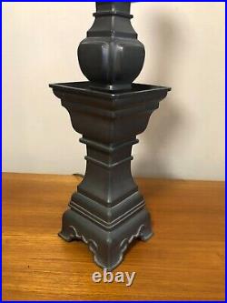 Vintage Chinese Pewter Table Lamp, 27 1/2 Tall, 18 1/2 Tall (Bottom to Socket)