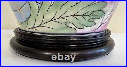 Vintage Chinese Porcelain Tobacco Leaf Table Lamp 28
