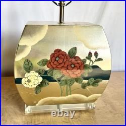 Vintage Chinoiserie Hand Painted Table Lamp