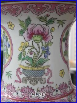 Vintage Chinoiserie Porcelain Table Lamp Hand Painted Hong Kong Floral Bird 32 Vintage Chinoiserie Porcelain Table Lamp Hand Painted Hong Kong Floral Bird 32