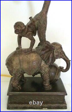 Vintage Circus Monkey & Elephant Table Lamp 33