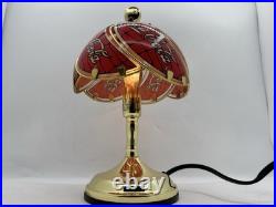Vintage Coca Cola Tiffany Style Glass Shade Touch Table Lamp Retro 1999 Gorgeous