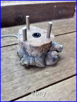 Vintage Coral And Wood 1960's Lamp Vintage Coral And Wood 1960's Lamp