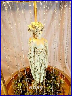 Vintage Creators Inc. Triple Greek Goddess 32 Mineral Oil Rain Table Lamp Light