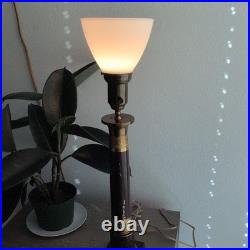 Vintage Crest Brass Table Lamp Model 240 Classical Greek Warrior Frieze, works