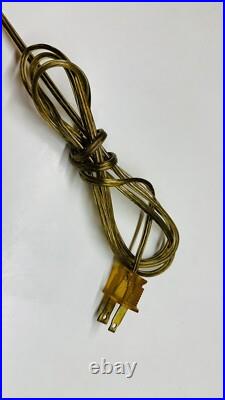 Vintage Cut Crystal Two Light Pull Chain Table Lamp 29