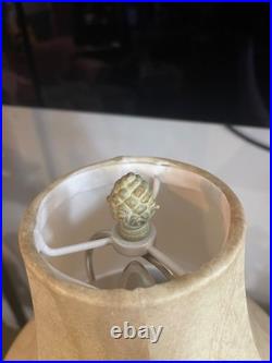 Vintage Dancing Frog Couple On Lily Pad Resin Table Lamp Original Shade 19