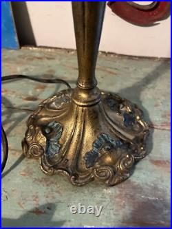 Vintage Deco Ronson Table Lamp Gold Color Works Great 11 Tall Original