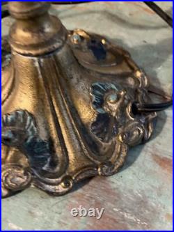 Vintage Deco Ronson Table Lamp Gold Color Works Great 11 Tall Original