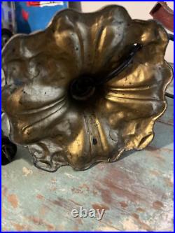 Vintage Deco Ronson Table Lamp Gold Color Works Great 11 Tall Original