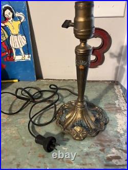 Vintage Deco Ronson Table Lamp Gold Color Works Great 11 Tall Original
