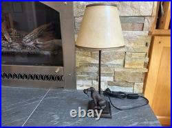 Vintage Dog hunt Lab with duck Table lamp with shade