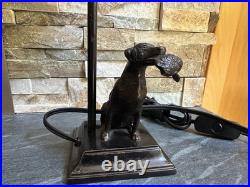 Vintage Dog hunt Lab with duck Table lamp with shade