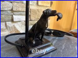 Vintage Dog hunt Lab with duck Table lamp with shade