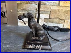 Vintage Dog hunt Lab with duck Table lamp with shade Vintage Dog hunt Lab with duck Table lamp with shade