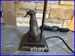 Vintage Dog hunt Lab with duck Table lamp with shade Vintage Dog hunt Lab with duck Table lamp with shade