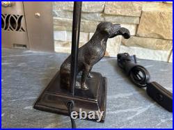 Vintage Dog hunt Lab with duck Table lamp with shade
