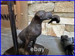 Vintage Dog hunt Lab with duck Table lamp with shade Vintage Dog hunt Lab with duck Table lamp with shade