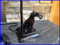 Vintage Dog hunt Lab with duck Table lamp with shade
