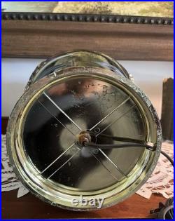 Vintage Dunbar Carnival Glass Floral Webbed Clematis 19 Table Lamp