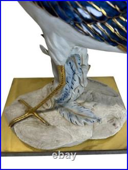 Vintage Edoardo Tasca Italian Porcelain Heron Table Lamp Mid Century Modern