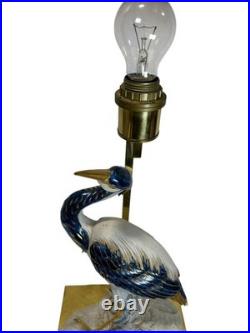Vintage Edoardo Tasca Italian Porcelain Heron Table Lamp Mid Century Modern