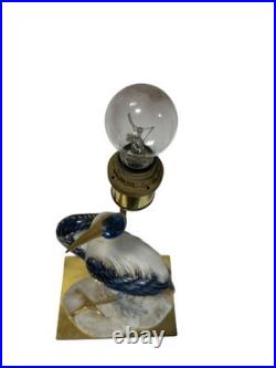Vintage Edoardo Tasca Italian Porcelain Heron Table Lamp Mid Century Modern