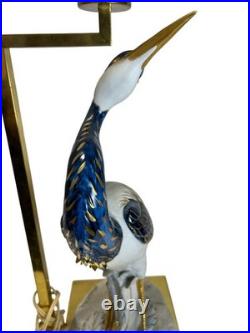 Vintage Edoardo Tasca Italian Porcelain Heron Table Lamp Mid Century Modern