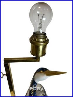 Vintage Edoardo Tasca Italian Porcelain Heron Table Lamp Mid Century Modern
