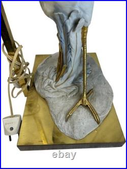 Vintage Edoardo Tasca Italian Porcelain Heron Table Lamp Mid Century Modern
