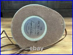 Vintage Fine Porcelain Franklin Mint Table Lamp The Snowy Owl By Raymond Watson