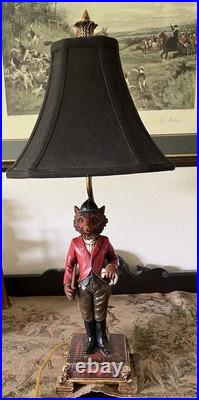 Vintage Fox Hunter Lamp Antique Vintage Ralph Lauren Anthropology Aesthetic