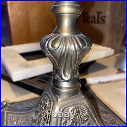 Vintage Frederick Cooper 28 Brass Candlestick Table Lamp Regency Design Feet