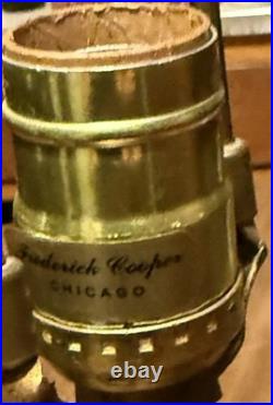 Vintage Frederick Cooper Chinoiserie Asian Square Tea Tin Canister Table Lamp