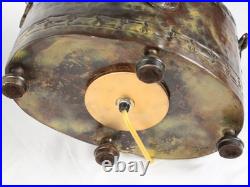 Vintage Frederick Cooper Lion Head Hammered Style Accent Lamp With Shade