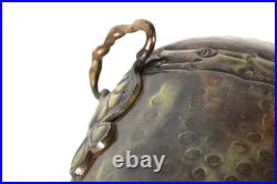 Vintage Frederick Cooper Lion Head Hammered Style Accent Lamp With Shade