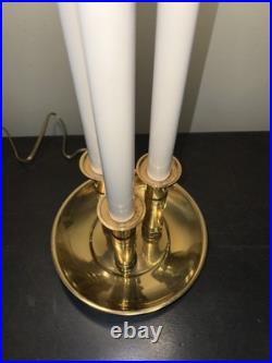 Vintage French Bouillotte 3 candle arm Brass Table Lamp 3' Tall Vintage French Bouillotte 3 candle arm Brass Table Lamp 3' Tall