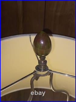 Vintage French Majolica Pheasant Bird, Table Lamp 30tall