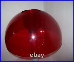 Vintage Gilbert Softlite Mid Century MCM Mushroom Table Lamp RED