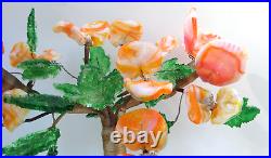 Vintage Glass Flower Lamp 1950s Hand Made Glass Flowers And Leaves Works