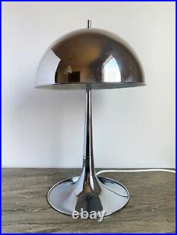 Vintage Goffredo Reggiani Chrome Mushroom Table Lamp 1960s Dome Lamp MCM