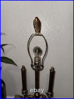 Vintage Gold Candelabra Style Table Lamp- Hollywood Regency MCM