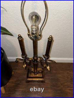Vintage Gold Candelabra Style Table Lamp- Hollywood Regency MCM