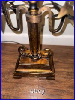 Vintage Gold Candelabra Style Table Lamp- Hollywood Regency MCM