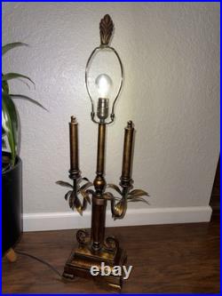 Vintage Gold Candelabra Style Table Lamp- Hollywood Regency MCM