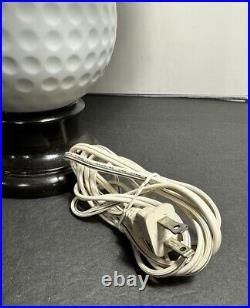 Vintage Golf Ball Lamp With Shade Tested & Functional Rare Find 18 Table Lamp