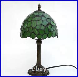 Vintage Green Leaf Tiffany Style Stained Glass Table Lamp Bedside Light Decor Vintage Green Leaf Tiffany Style Stained Glass Table Lamp Bedside Light Decor